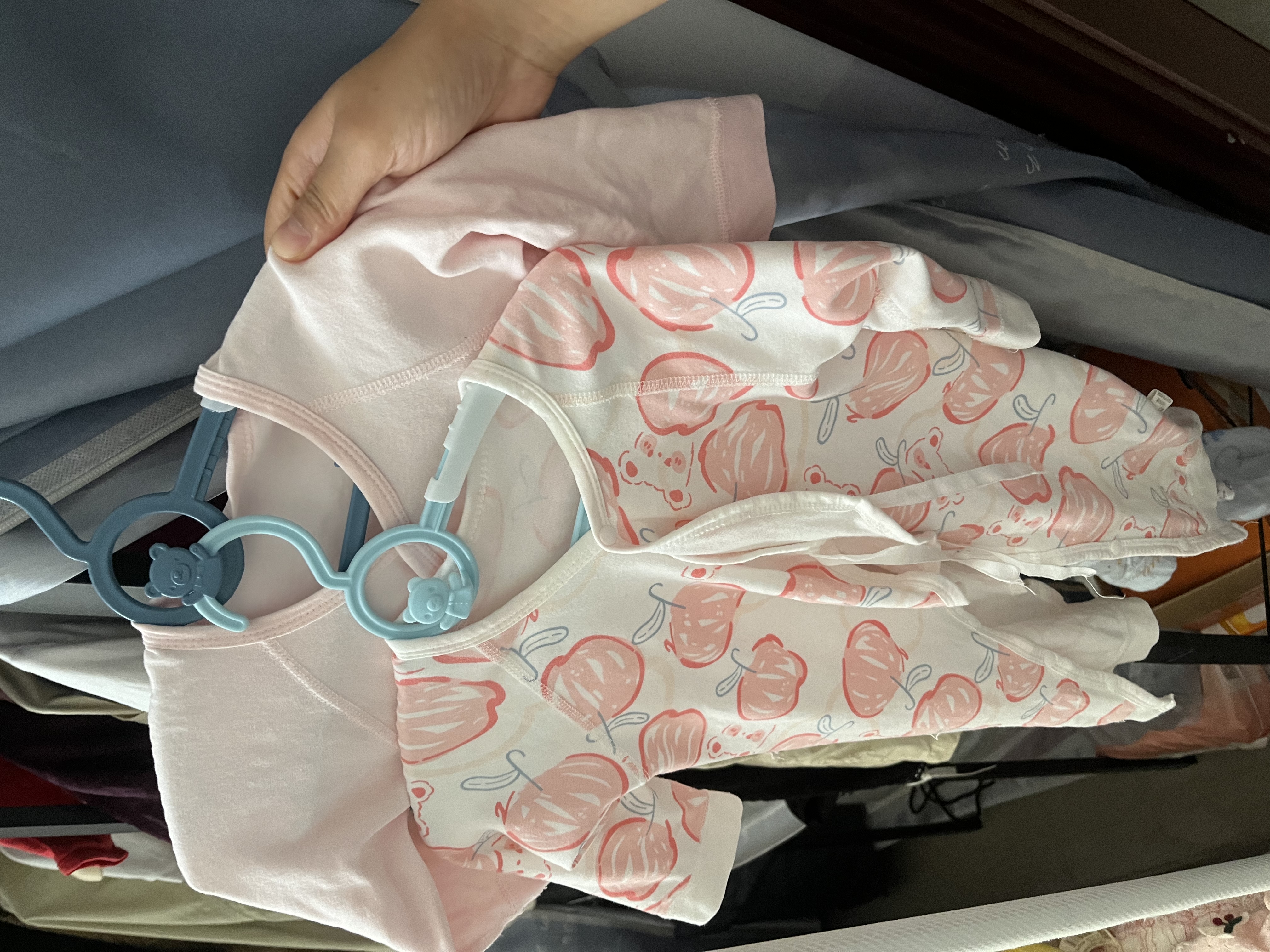 贝瑞加（Babyprints）宝宝连体衣2件装婴儿纯棉哈衣四季柔软内衣护肚长袖家居爬服 粉66 实拍图