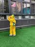 牧萌儿童雨衣分体套装男女童幼儿园防水雨裤宝宝雨披 黄恐龙套装 2XL 实拍图
