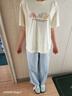 名创优品（MINISO）格子裤女薄2026新款夏季泡泡纱格纹裤女士小众设计感休闲阔腿裤子 实拍图
