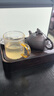 捷安玺小型茶盘家用现代简约小茶台干泡沥水茶盘功夫茶具储水托盘 【竹制茶盘】胡桃木色27*20cm 胡桃木色 实拍图