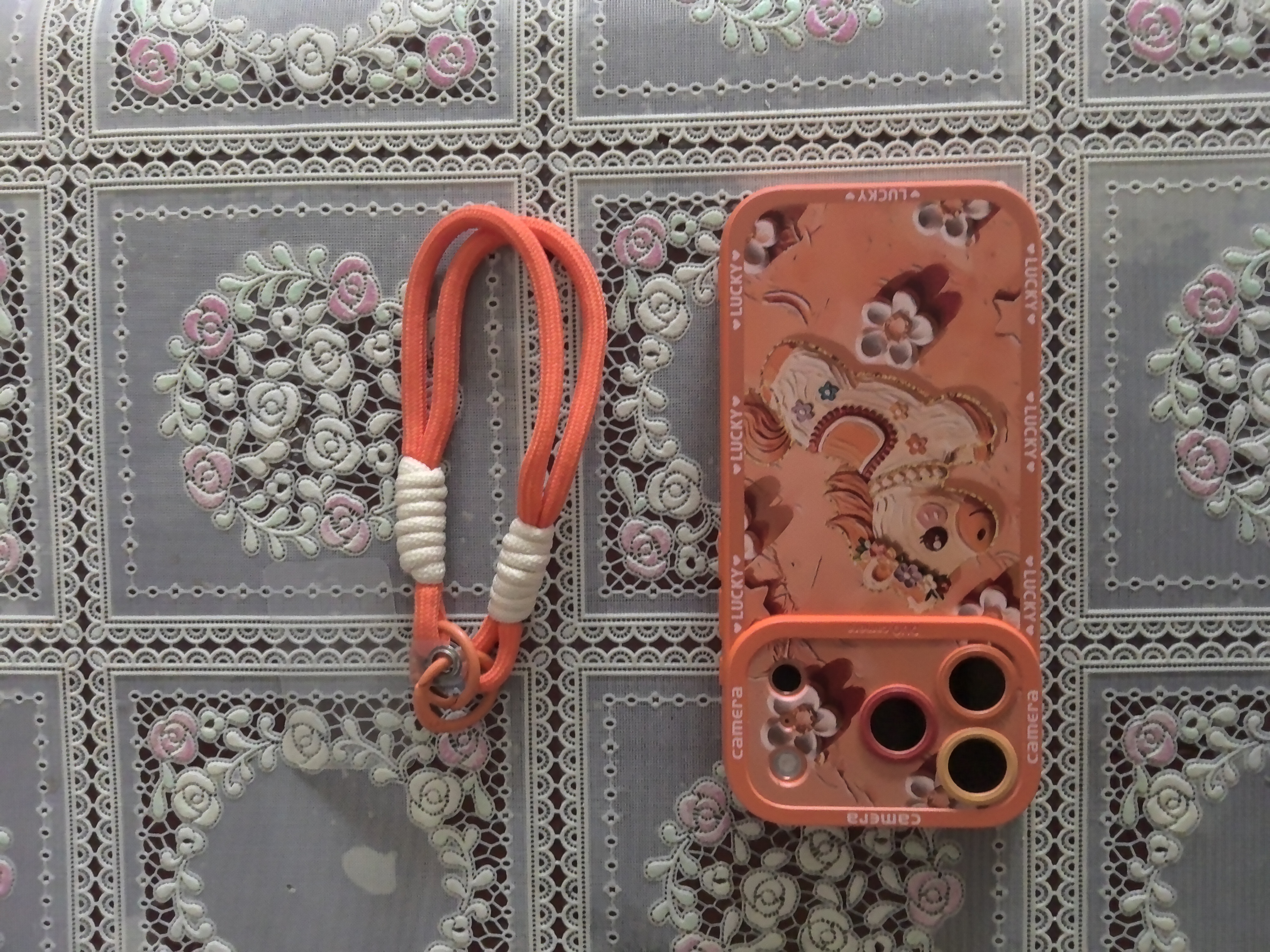 珂莉蔓适用苹果17pro手机壳镜头全包iphone17pro保护软外壳硅胶挂绳防摔卡通可爱男女生-星宇橙马上好运 实拍图