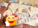 舒贝怡2件装婴儿衣服夏季薄款新生儿连体衣短袖哈衣儿童爬服蓝色90CM 实拍图