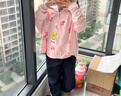 牧萌儿童防晒衣男女童防晒服夏季冰丝凉感宝宝防晒外套披肩 水蜜桃 XL 实拍图