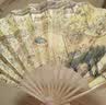 六品书院古风折扇书法国风扇面10寸折叠扇子夏天男士款折扇汉服随身扇子 清明上河图 实拍图