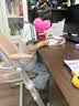 美好童年儿童学习椅家用可升降追背写字座椅青少年小学生坐姿矫正电脑椅子 【坐姿矫正】双背乳胶皮面粉色 实拍图