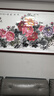 迅典国画富贵牡丹挂画餐厅客厅装饰画纯手绘真迹字画沙发背景墙画壁画 花开富贵 实木带框83*163厘米 实拍图