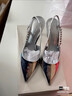 CHARLES&KEITH质感链条尖头高跟凉鞋子女鞋生日礼物送女友CK1-60280377 Silver银色 36 (230) 实拍图