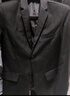 法蒙泽西服套装男士三件套商务职业正装小西装男结婚新郎上班修身外套男 黑色(西服+西裤+衬衫+大礼包) 2XL 【125-140斤】 实拍图