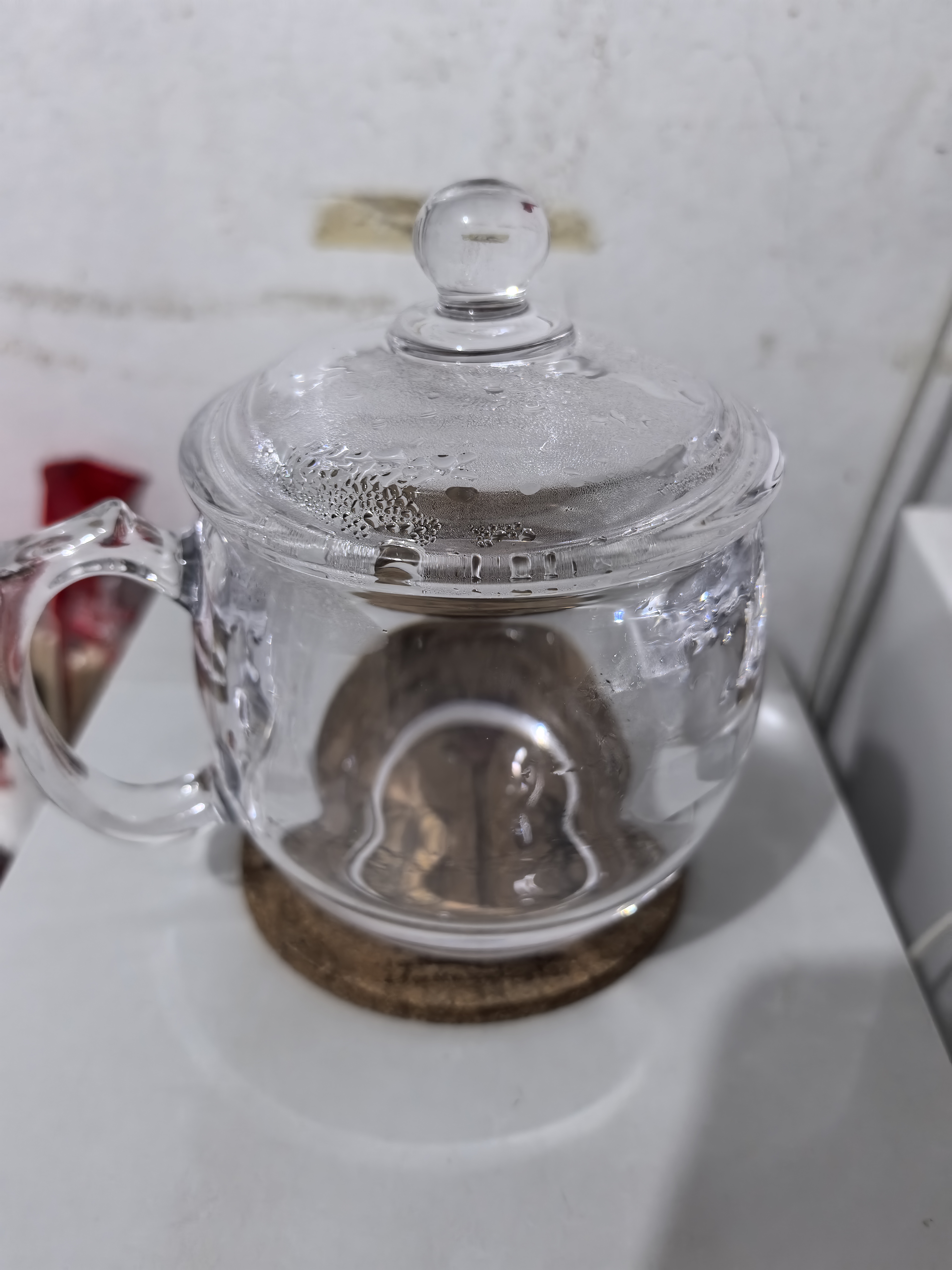原矿水晶石头杯水晶杯玉石茶杯高档水杯轻奢玻璃杯原石手工带盖 透明【水晶玻璃】377ml1只 实拍图