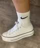 匡威（Converse）All Star Lift夏季经典厚底鞋小白鞋帆布鞋560251C 560251C/白色 （推荐选大半码） 35 实拍图