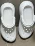 卡骆驰（CROCS）檀健次同款经典泡芙洞洞鞋百舒适男沙滩鞋女鞋休闲鞋|207521 白色-100(含智必星) 36 (220mm) 37 实拍图