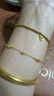 周六福碧玺黄金手链女足金彩宝手链生日礼物J0712467 约1.87g 16+3cm 实拍图