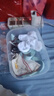 透明收纳箱家用玩具零食储物箱子塑料衣柜衣服整理箱置物筐收纳盒 无盖扁款中号-透白 实拍图