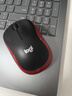 罗技（Logitech）M185鼠标 无线鼠标 办公鼠标 对称鼠标 黑色红边 带无线2.4G接收器 实拍图