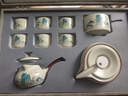 瓷牌茗茶具（cipaiming teaset）汝窑自动茶具套装家用懒人泡茶神器办公室会客功夫茶杯茶壶整套 米黄锦绣江山自动6杯礼盒 8件 实拍图