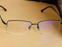 依视路（ESSILOR） 新款商务男镜架时尚镜框女配依视路镜片近视定制眼镜网上配镜 钛金属-半框-4017BK-黑色 镜框+依视路A4防蓝光1.60现片 实拍图