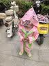 SEVEN ONLY OLINE小萌鲨雨鞋儿童雨衣套装女童可爱防滑水鞋幼儿园学生上学宝宝雨靴 雨衣粉色【仅雨衣】 雨衣S码【身高90-100穿】 实拍图