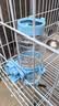 hoopet狗狗喝水器挂式水壶水瓶水嘴喂水神器小狗猫咪宠物用品悬挂式不湿 圆形宠物饮水器473ml(蓝） 实拍图