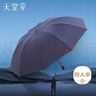 天堂伞 全自动雨伞三折 10骨加固一键开收易甩干简约商务自动伞 藏青 实拍图