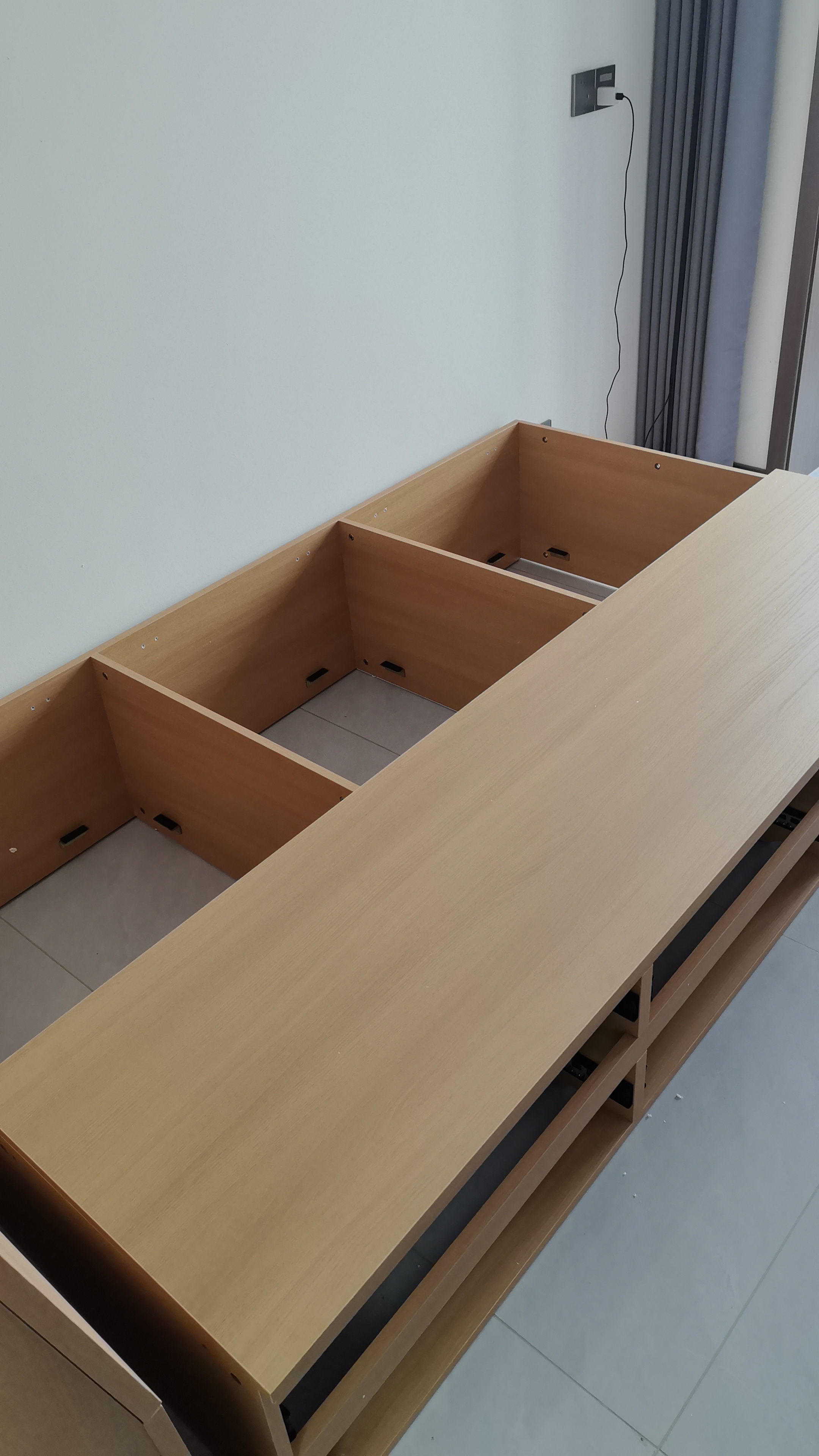 全友（QUANU）家居北欧原木风小户型家用次卧室收纳储物落地床出租屋床头储物 【原木色】单床+床垫 1.2米【整床能储物+全落地设计】 实拍图