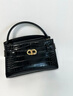 CHARLES&KEITH鳄鱼纹凯莉包手提斜挎婚包包女包生日礼物送女友CK2-50270880-1 Black黑色 S 实拍图