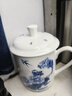 盛天下景德镇陶瓷茶杯带盖骨瓷杯青花水杯办公杯礼品杯会议杯子定制 青花牡丹 500ML 实拍图