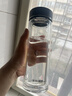 富光男女士双层玻璃杯 水杯 支持团购定制 304杯子泡茶杯400ML黑 实拍图