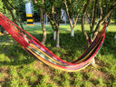 骆驼（CAMEL）户外吊床野营宿舍公园成人防侧翻吊床秋千A1S3GA102 红色彩条 实拍图