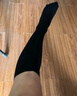 浪莎中筒袜子女春夏季丝袜JK裙透气学院风小腿袜ins潮黑色半截美腿袜 实拍图