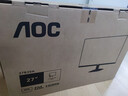 AOC 27英寸 120Hz IPS HDRMode HDMI 低蓝光不闪 可壁挂 三边微边 超薄节能办公电脑显示器 27B35H 实拍图