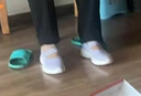足力健老人鞋夏季新款鞋子女款一脚蹬妈妈鞋网面透气休闲鞋 8643K紫色39 实拍图