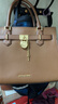 MICHAEL KORS迈克高仕MK Hamilton 中号女士锁头手提包斜挎包 牛皮棕 230 实拍图