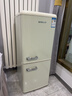 德姆勒（DEMULLER）复古冰箱小型大容量家用租房电冰箱 化妆品静音强劲网红冰箱冷藏冷冻节能 BCD-136芝士白【上冷藏下冷冻】 实拍图