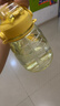 希乐大容量水杯Tritan吸管杯运动水壶刻度杯子塑料大肚杯上太黄1.2L 实拍图
