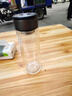 【京东物流配送】高硼硅双层玻璃杯大容量泡茶杯水杯子茶水分离杯 【双层加厚】茶杯350ml1只 实拍图