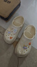 名创优品（MINISO）洞洞鞋男女夏季外穿凉鞋防滑厚底踩屎感包头凉拖鞋卡其色+海星 实拍图