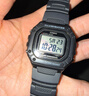 卡西欧（CASIO）手表男复古小方块运动防水学生男女f91w系列手表W-218H-1A 实拍图