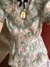LULUALWAYS我爱露露夏季优雅浪漫飘逸气质女神范长款连衣裙 浅绿色 S 实拍图