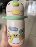 babycare儿童保温杯婴幼儿学饮宝宝吸管杯316L不锈钢保温杯幼儿园保温水壶 赠直通吸嘴- 背带款浅嗬绿450ml 实拍图