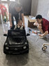 福儿宝奔驰授权大G儿童电动车玩具车可坐人四轮带遥控越野小孩宝宝送礼 四驱黑+减震器+后备箱+高低门+皮座+防爆软胎 实拍图