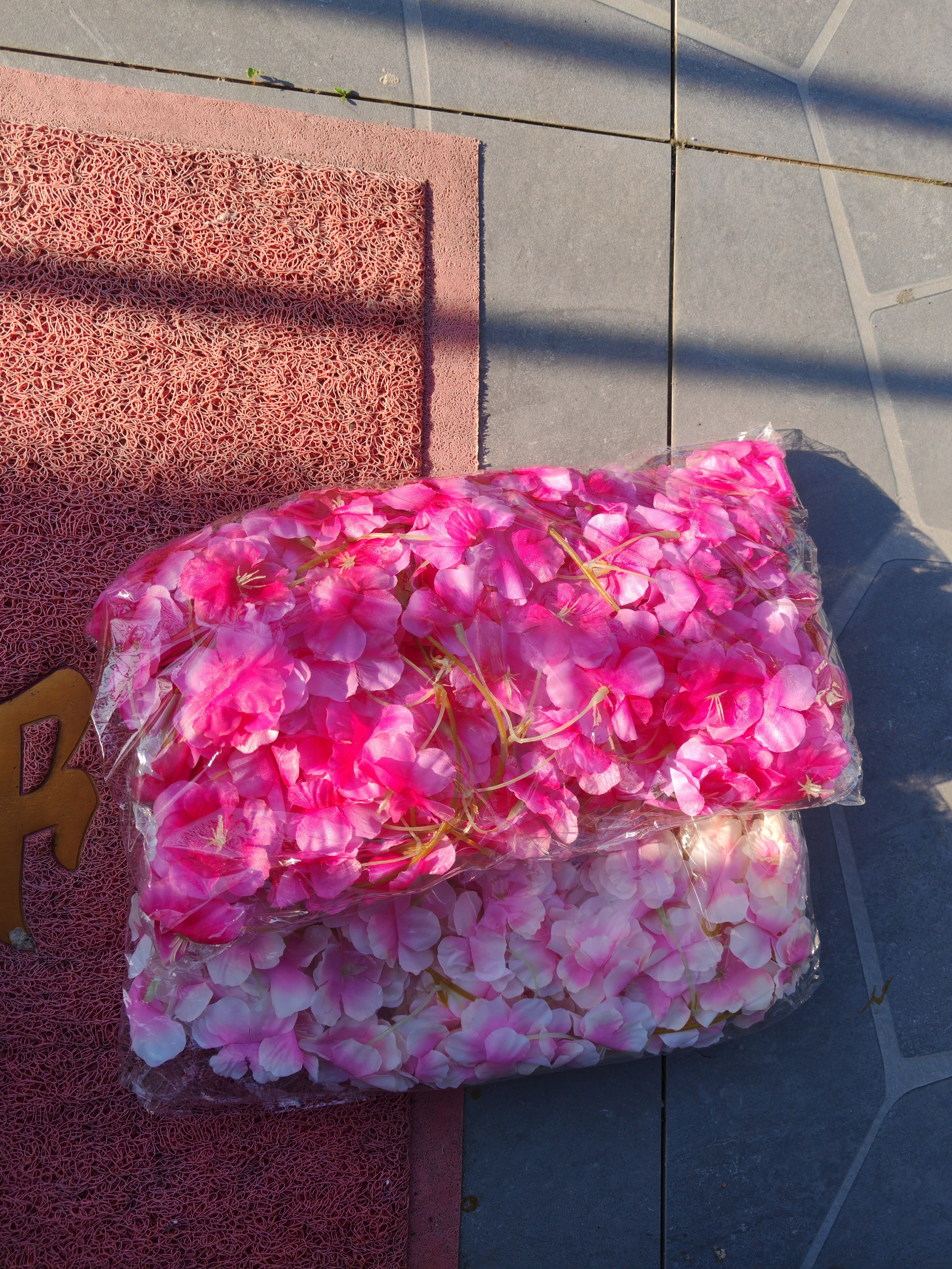 双盟仿真樱花花藤空调管道房顶长条吊顶室内装饰塑料花条藤条缠绕垂吊 实拍图