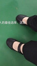 足力健老人鞋夏季轻便软底时尚单鞋透气皮凉鞋25228003J 黑色 37 实拍图