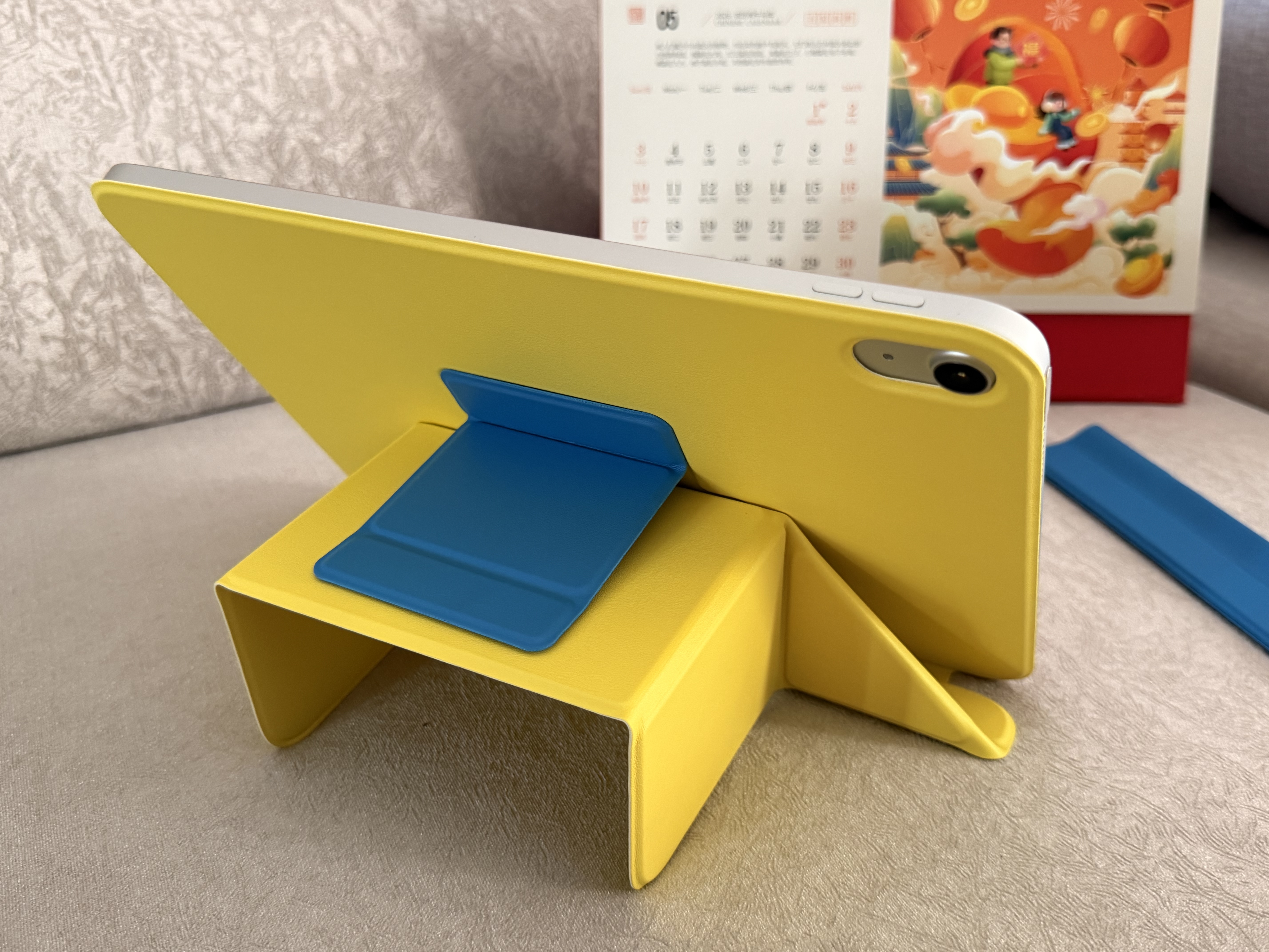 RBP【多形态支撑磁吸双面夹】iPad11/10代保护套A16保护壳11英寸全场景适配随心折增高支架-柠檬黄 实拍图