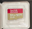闪迪（SanDisk）64GB TF（MicroSD）内存卡 A1 U1 C10 至尊高速移动版存储卡 读速140MB/s 手机平板游戏机内存卡 实拍图