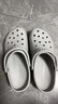 卡骆驰（CROCS）贝雅卡骆班洞洞鞋轻便耐磨一脚蹬休闲鞋女鞋时尚沙滩鞋|205089 白/深蓝-126 39 (240mm) 实拍图