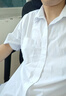 普罗蒙短袖衬衫男士青年学生修身商务休闲免烫衬衣工作服职业装衣服 纯白色无口袋（拍大一码） 43 /4XL 实拍图