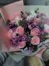 馨仪鲜花速递玫瑰向日葵康乃馨花束送女友生日礼物全国同城配送 11朵粉玫瑰混搭花束 实拍图