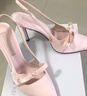 CHARLES&KEITH缎面蝴蝶结尖头高跟凉鞋女生日礼物送女友CK1-60361556 Light Grey浅灰色 37 实拍图