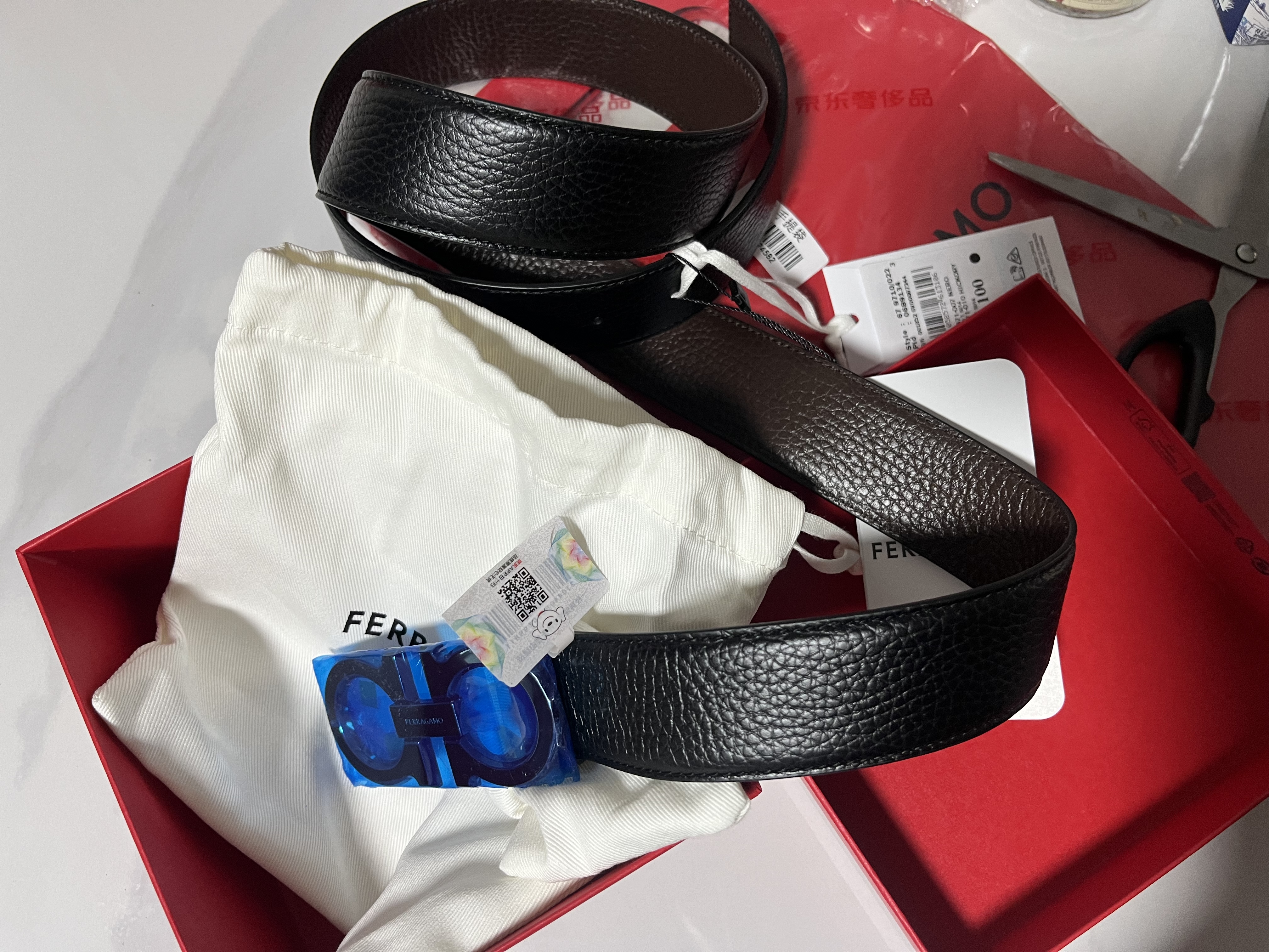 菲拉格慕（Ferragamo）男士双面可调式Gancini皮带 0689134_C  _ 100 礼物送男友 实拍图