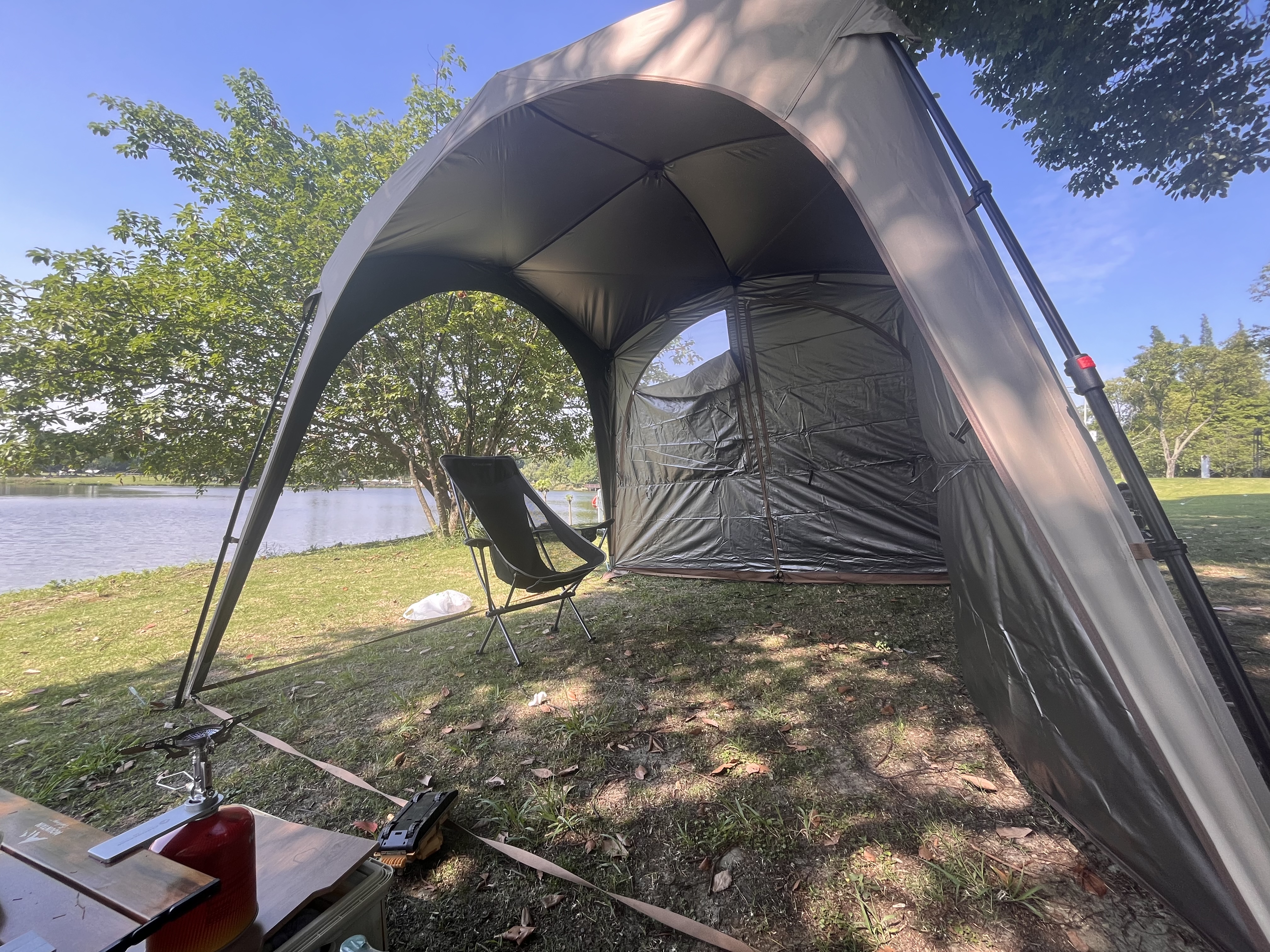 Naturehike挪客云界自立速开天幕露营自动帐篷穹顶钛黑胶遮阳防晒派对大凉亭 四角大号门帘/配件 实拍图